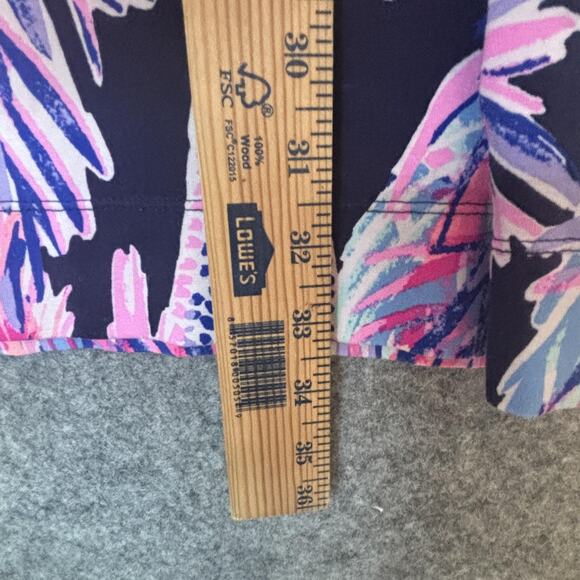 Lilly Pulitzer Dress Women Size XS Navy Long Sleeve Sophie UPF 50+ Palm Tropical - Picture 8 of 10